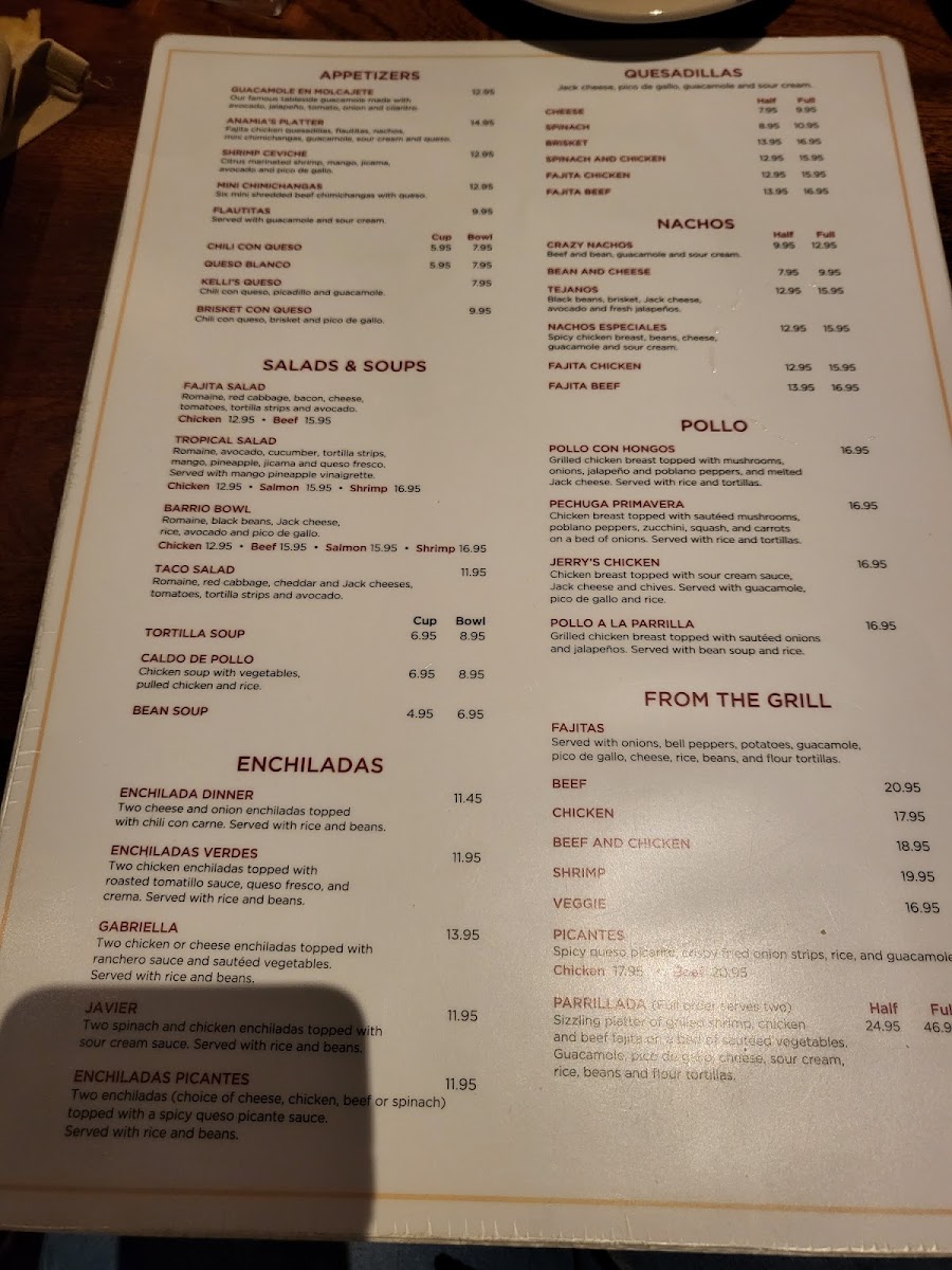 Menu Anamia's Tex Mex-10