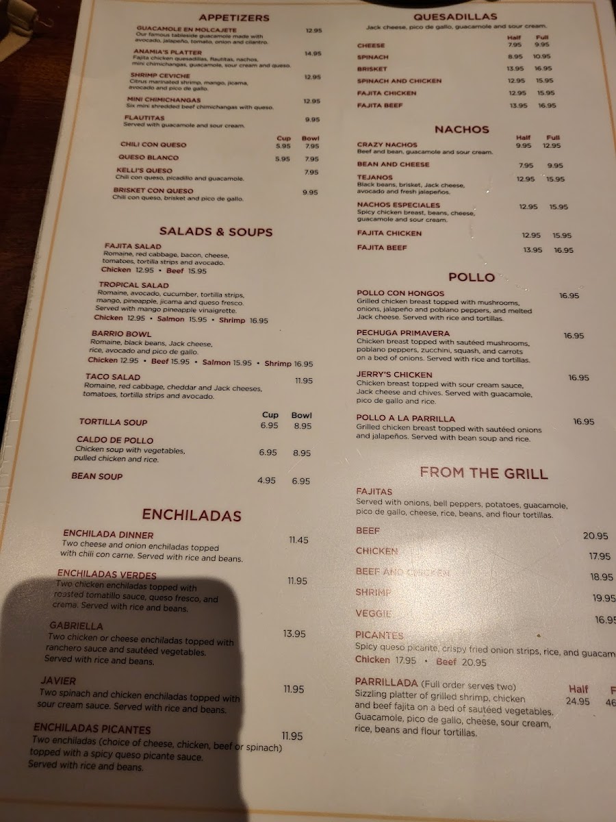 Menu Anamia's Tex Mex-9